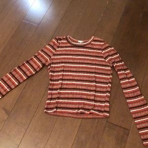 cropped striped sweater